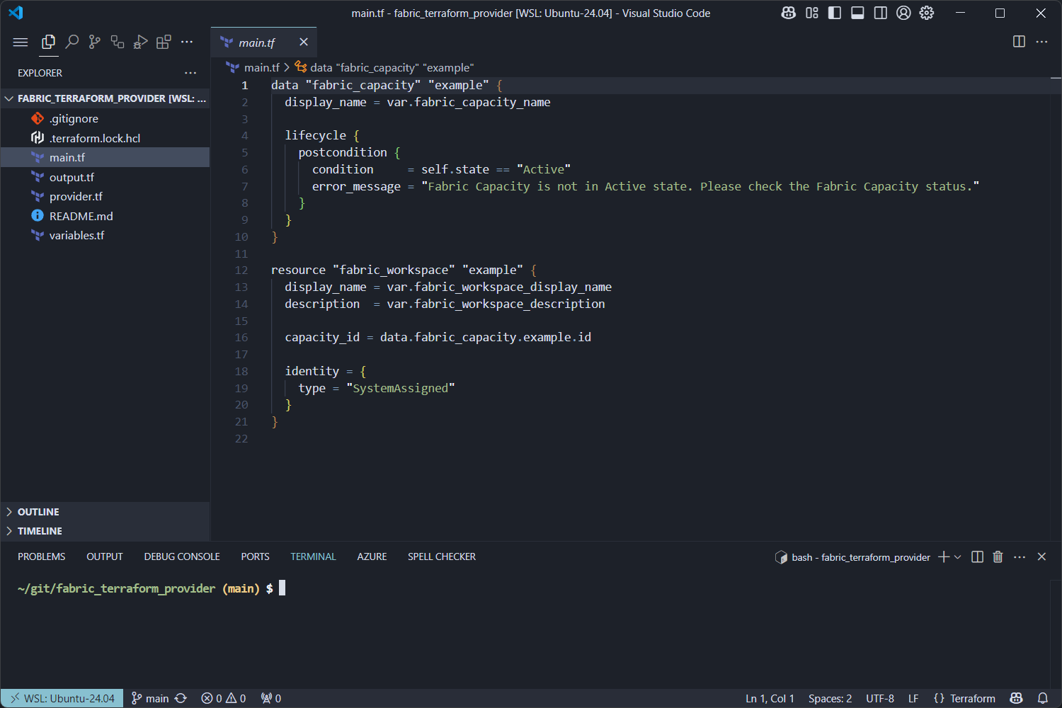 Screenshot showing the repository opened in Visual Studio Code.